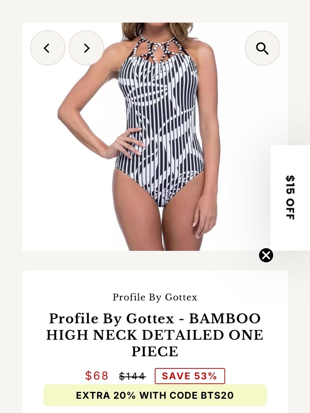 Profile by Gottex high neck swimsuit